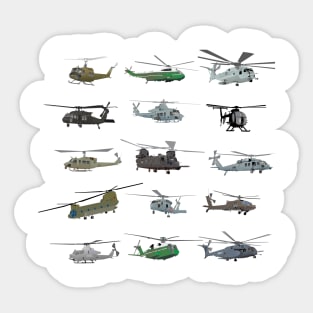 American Military Helicopters Sticker